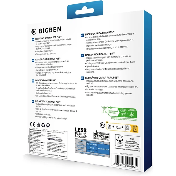 Bigben multifunkční nabíjecí stojan pro PS5 - Dokovací stanice - Obrázek 5BB4000K01
