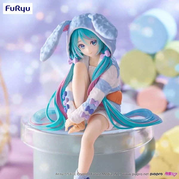 Figurka Furyu Hatsune Miku Noodle Stopper - Hatsune Miku Rabbit Ear Hood Pajama Blue Color Ver. 14 c - Figurky - Obrázek 5BKN000K01