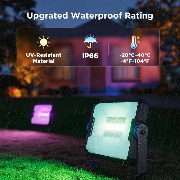 Govee Flood Lights 2 venkovní SMART LED světla 4ks - Chytrá osvětlení - Obrázek 5BQK000K01