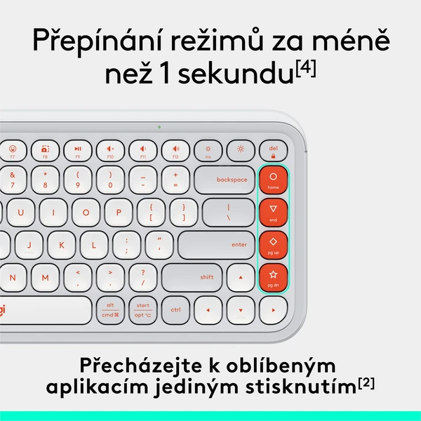 Logitech POP ICON KEYS (US) klávesnice bílá - Klávesnice - Obrázek 5BU8000O01