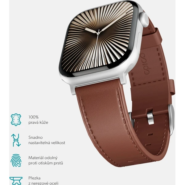 Epico Watch kožený řemínek pro Apple Watch 38/40/41/42mm hnědý - Řemínky - Obrázek 5CML000K01