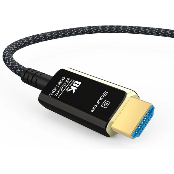 PremiumCord HDMI 2.1/HDMI 2.1 optický kabel s ethernetem 8K 25m černý/bílý - Kabely a redukce - Obrázek 5CR8700301