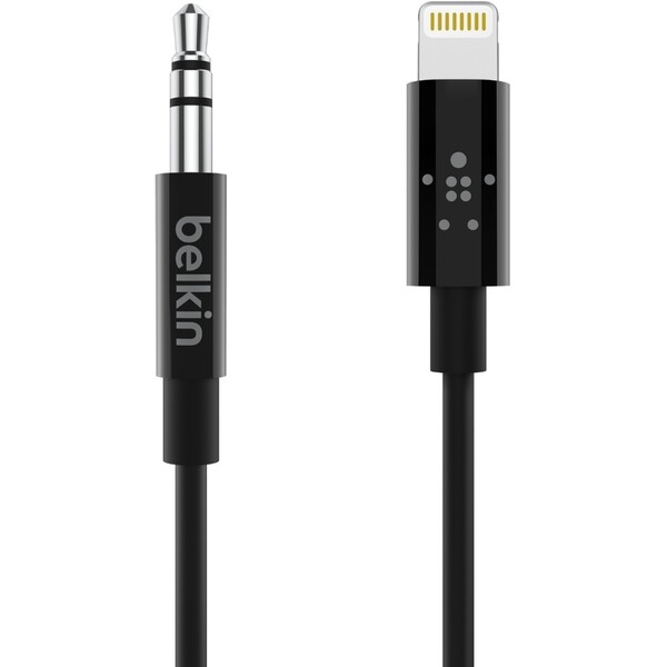 Belkin kabel Lightning - 3,5mm jack, 0,9m  - černý Černá