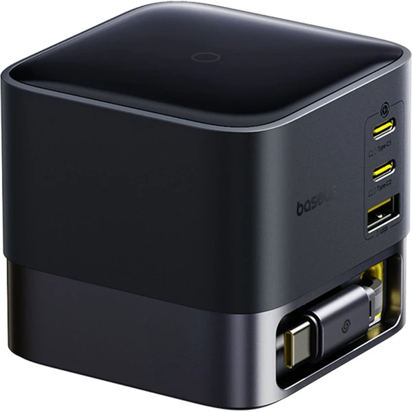 Baseus Super GaN Charger nabíjecí stanice 100W, 3xUSB-C, USB-A 1m kabel černá - Nabíječky - Obrázek 5DGE000L01
