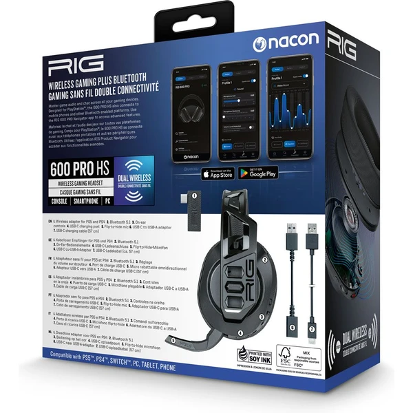 Nacon herní sluchátka pro PS5  RIG 600 PRO HS - Sluchátka - Obrázek 5FET100501