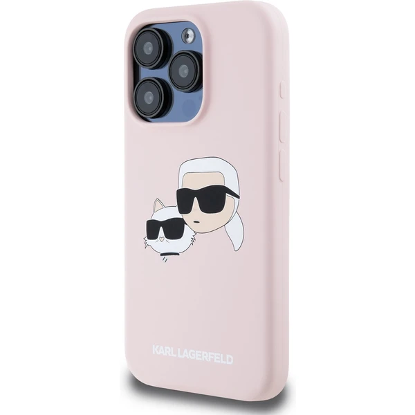 Karl Lagerfeld Liquid Silicone Double Heads Magsafe zadní kryt iPhone 15 Pro Max růžový - Pouzdra - Obrázek 5FP5000J01