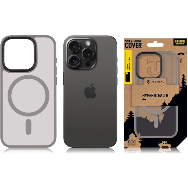 Tactical MagForce Hyperstealth kryt iPhone 15 Pro Light Grey - Pouzdra - Obrázek 5G59000601