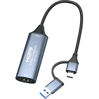PremiumCord HDMI capture/grabber USB-A/USB-C šedý - Záznamová zařízení