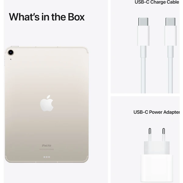 Apple iPad Air 256GB Wi-Fi + Cellular hvězdně bílý (2022)  (Kategorie C) - Tablety - Obrázek 5GYX600301