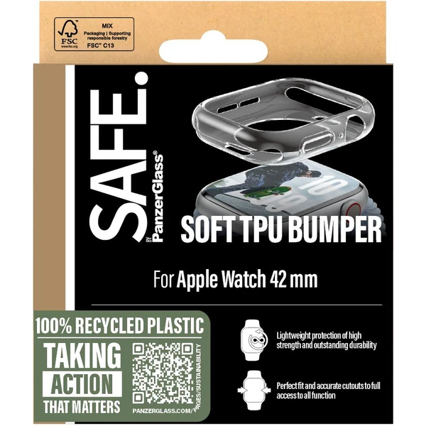 PanzerGlass® SAFE Apple Watch 10 (42mm) bumper čirý rámeček - Pouzdra - Obrázek 5HWA000L01