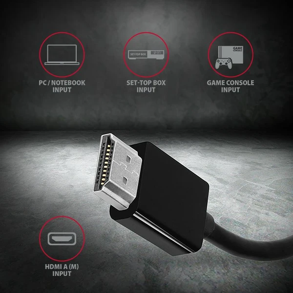 AXAGON HDMI/VGA redukce 0,2m černá - Kabely a redukce - Obrázek 5K7HF00101
