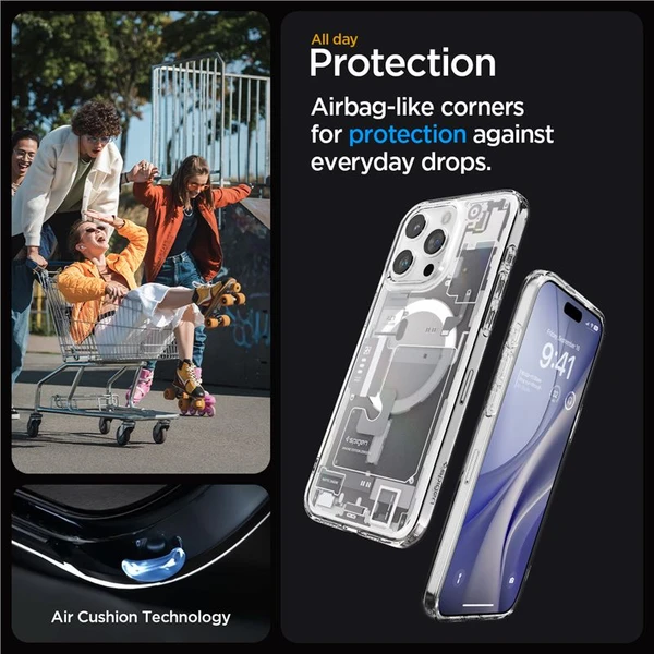 Spigen Ultra Hybrid MagFit kryt iPhone 15 Pro Max zero one bílý - Pouzdra - Obrázek 5KHA000601