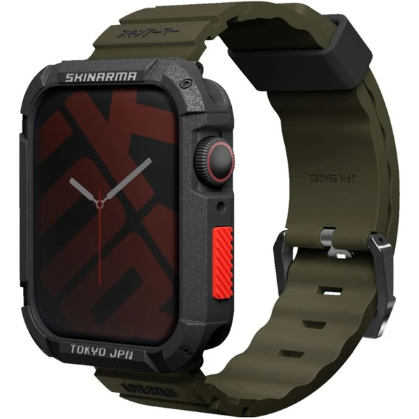 SKINARMA Shokku řemínek Apple Watch 46/45/44/42 mm olivově zelený - Řemínky - Obrázek 5L93000J01