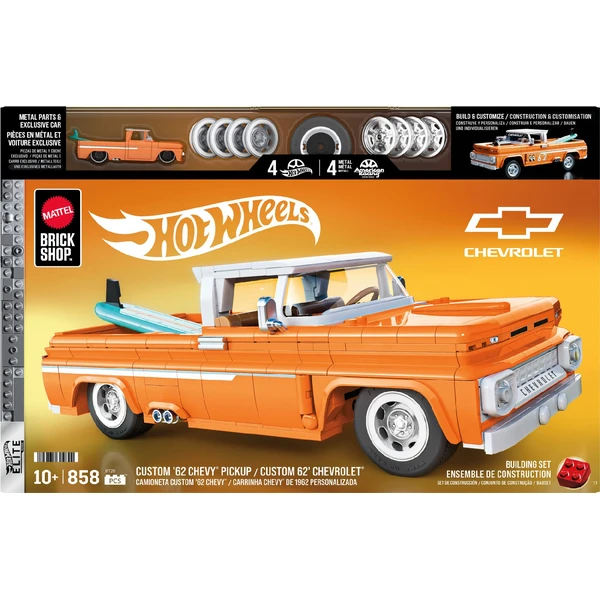 Mattel Brick Shop sestavitelný model Hot Wheels - Custom 62 Chevy Pickup (Elite series) - Stavebnice - Obrázek 5NWG000K01