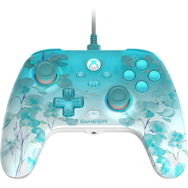 GameSir T7 PRO Floral Xbox Wired Controller Tyrkysová