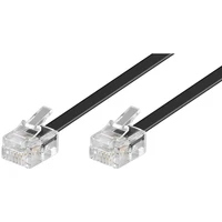 PremiumCord RJ11/RJ11 telefonní kabel 10m černý - Kabely a redukce