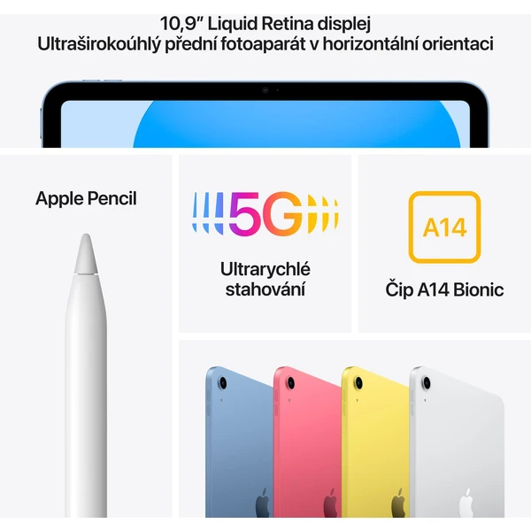 Apple iPad 10,9" 256GB Wi-Fi + Cellular stříbrný (Kategorie B) - Tablety - Obrázek 5Q0I300401