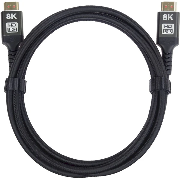 PremiumCord HDMI 2.1/HDMI 2.1 opletený kabel s ethernetem 8K 7,5m černý - Kabely a redukce - Obrázek 5QHF000K01