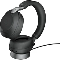 Jabra Evolve2 85 Link380/390c UC Stereo bezdrátová sluchátka se stojánkem černá - Sluchátka