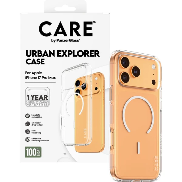 PanzerGlass® CARE Urban kryt s MagSafe Apple iPhone 17 Pro Max čirý/bílý - Pouzdra - Obrázek 5SEH000K01