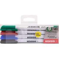 Kores K-MARKER popisovače na bílé tabule a flipcharty s tenkým hrotem 4 barvy - Popisovače