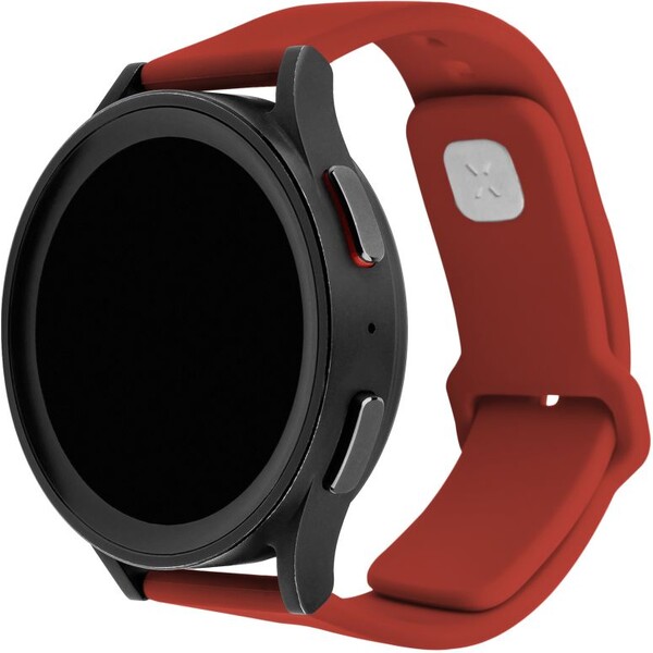 FIXED set silikonových řemínků s Quick Release 20mm pro smartwatch červený