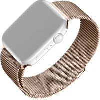 FIXED Mesh Strap síťový nerezový řemínek Apple Watch 38/40/41mm růžově zlatý - Řemínky