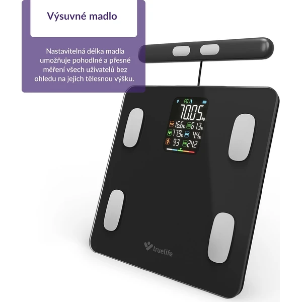 TrueLife FitScale W8 chytrá váha černá - Chytré váhy - Obrázek 5VUL000K01