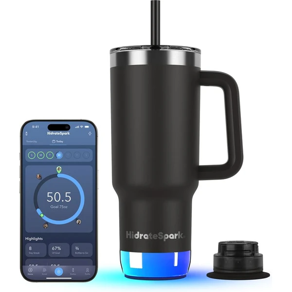 HidrateSpark PRO 2 Tumbler chytrý hrnek, 887 ml černý - Chytré láhve - Obrázek 5W2H000K01