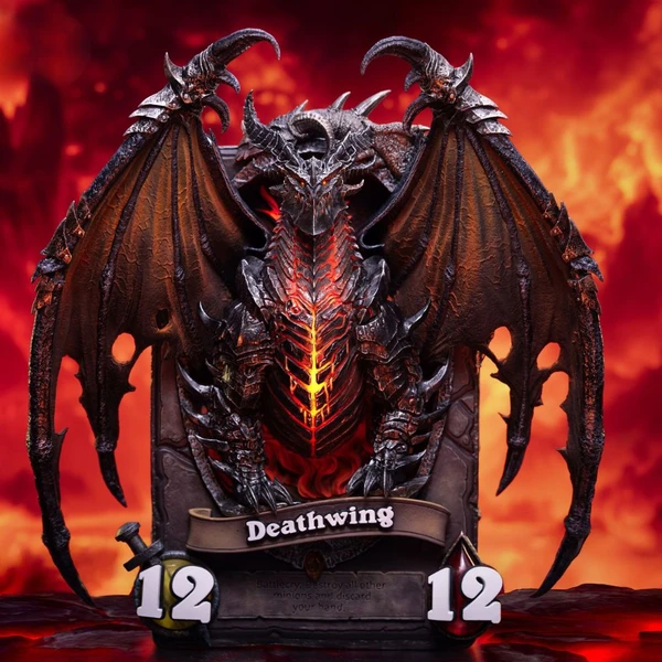 Soška HEX Collectibles Blizzard: Hearthstone - Deathwing 3D Art Frame - Sochy a sošky - Obrázek 5XWF000K01