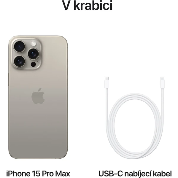 Apple iPhone 15 Pro Max 512GB přírodní titan - Mobilní telefony - Obrázek 5Z39000601