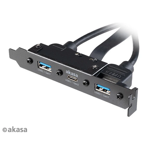 Akasa PCI bracket na 3x USB 3.1, 2x USB Type-A, 1x USB Type-C (AK-CBUB52-50BK) - Kabely a redukce - Obrázek 5Z5X600301