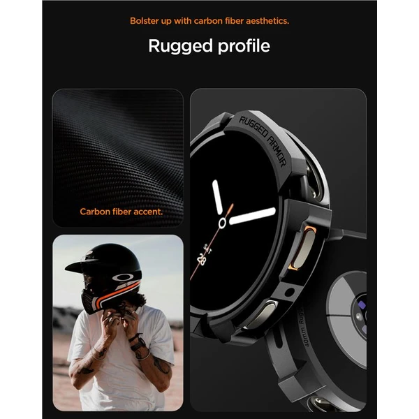 Spigen Rugged Armor kryt Galaxy Watch8 (40mm) matně černý - Pouzdra - Obrázek 5a24e32d873b4137852fe3b98b768214