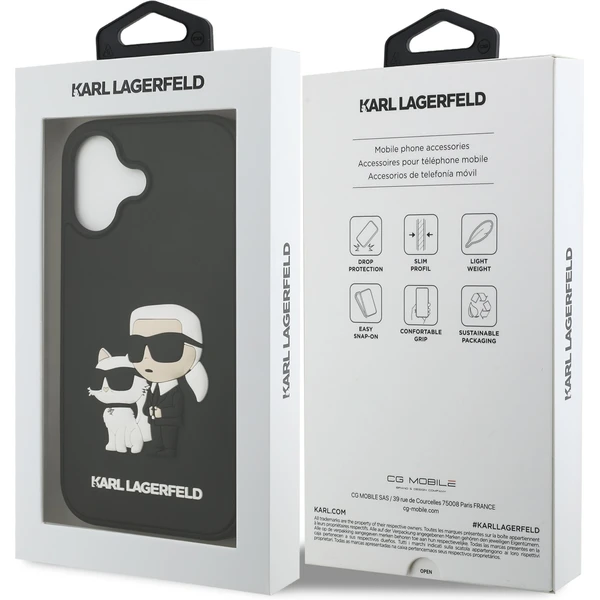 Karl Lagerfeld 3D Rubber Karl and Choupette kryt iPhone 17 černý - Pouzdra - Obrázek 5a29295b20fe461b91637e4f7769b852