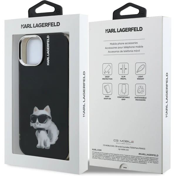 Karl Lagerfeld IML Aquarelle Choupette kryt iPhone 15 černý - Pouzdra - Obrázek 5a33a146822b4630baf2a418e4e42bd8