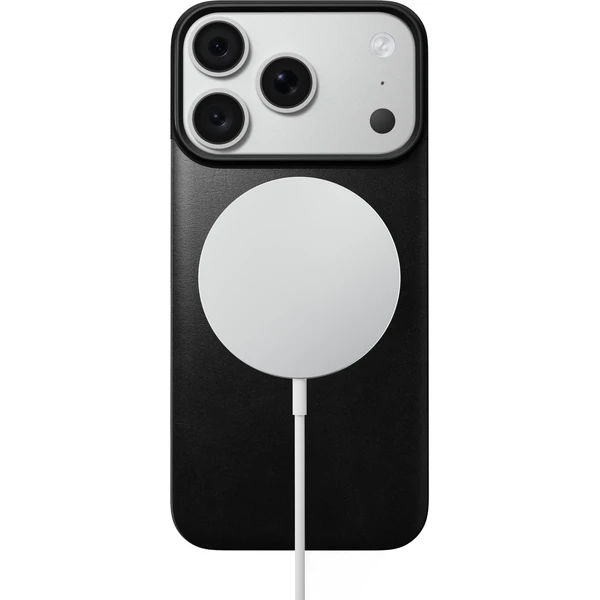Nomad Magnetic Leather Back (Horween) MagSafe kožený kryt iPhone 17 Pro/18 Pro Black - Pouzdra - Obrázek 5a3771eb2d81473793605db460468615