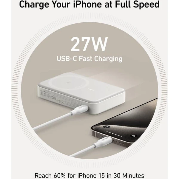 Anker MagGo Qi2/MagSafe powerbanka (10000mAh) 27W bílá - Powerbanky - Obrázek 5a3b2e913e4c49a6ac124750bfb14379