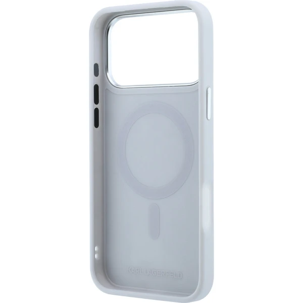 Karl Lagerfeld PU Grained K&CH Heads Ring Stand Magsafe kryt iPhone 18 Pro šedý - Pouzdra - Obrázek 5a402af7754141dba1bc1f70a0eb568e