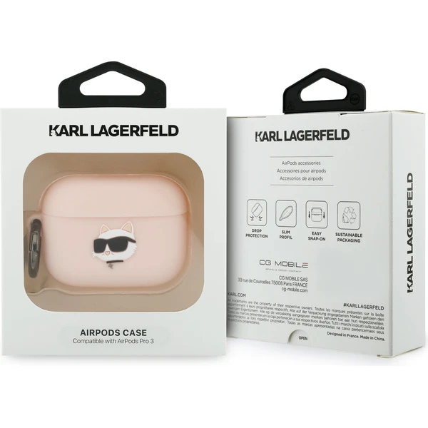 Karl Lagerfeld 3D Logo NFT Choupette Head silikonové pouzdro pro AirPods Pro 3 růžové - Pouzdra - Obrázek 5a4dcd746d9b454ca7d77a73a21c07eb
