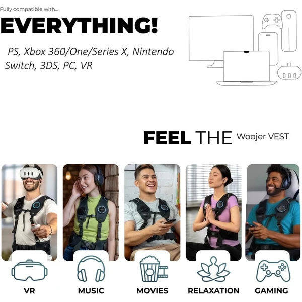 Woojer Vest 4 haptická vesta pro gaming černá - Sportovní senzory - Obrázek 5a5e3444c9b844d5a011f15ea46ecf71