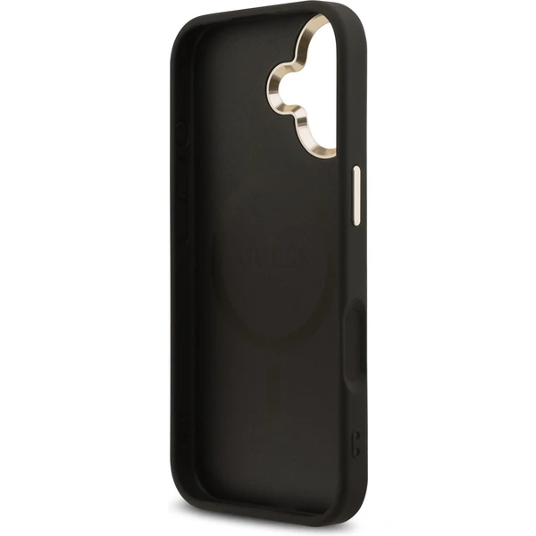Guess PU Leather 4G Triangle Logo Gold Frame MagSafe kryt iPhone 17 černý - Pouzdra - Obrázek 5abd028c96fa43d4a1cffd7053011f70