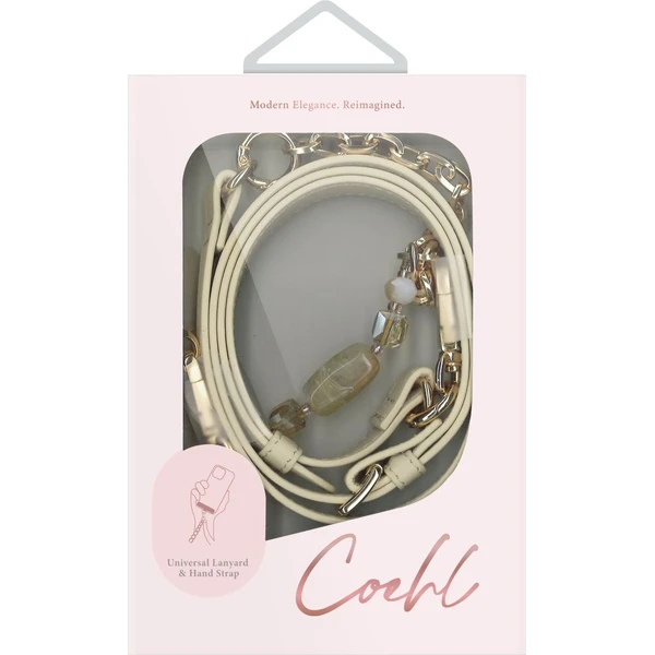 UNIQ Coehl Caryne 2v1 univerzální popruh na krk/poutko na ruku Cream - Poutka - Obrázek 5afa1f1c08734adcbcf403c136765b72