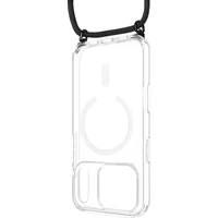 FIXED MagPure Neck kryt s černou šňůrkou na krk pro Apple iPhone 18 Pro - Pouzdra