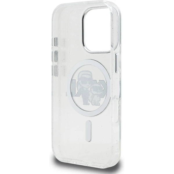 Karl Lagerfeld IML Glitter Karl and Choupette Sketch MagSafe kryt iPhone 16 Pro čirý - Pouzdra - Obrázek 5b1c205f6b0145baab782e8718a399c2