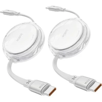 iOttie 100W Retractable samonavíjecí USB-C kabely (2 ks) bílé - Kabely a redukce