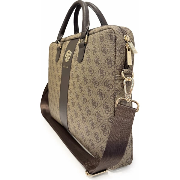 Guess PU 4G Stripe Metal Logo taška na notebook 16" hnědá - Pouzdra - Obrázek 5b6411edd05c428caeda05b7ef744232