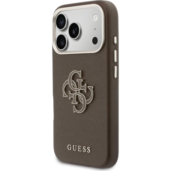 Guess PU Resin Logo kryt iPhone 17 Pro Max hnědý - Pouzdra - Obrázek 5b77cc27668e45b48f30003ea79cebe2