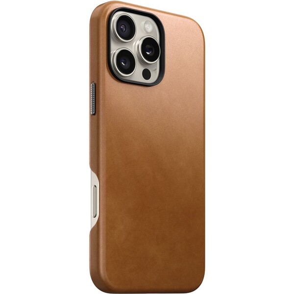 Nomad Traditional Leather Case MagSafe kryt iPhone 16 Pro Max English Tan-C