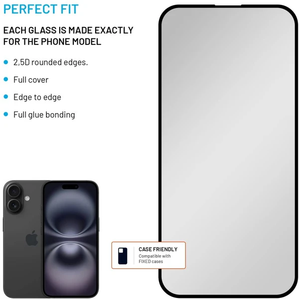 FIXED Privacy Full-Cover tvrzené sklo Apple iPhone 16 Plus černé - Ochranné folie a skla - Obrázek 5bae84a184e3454cbe57375cf0adf341