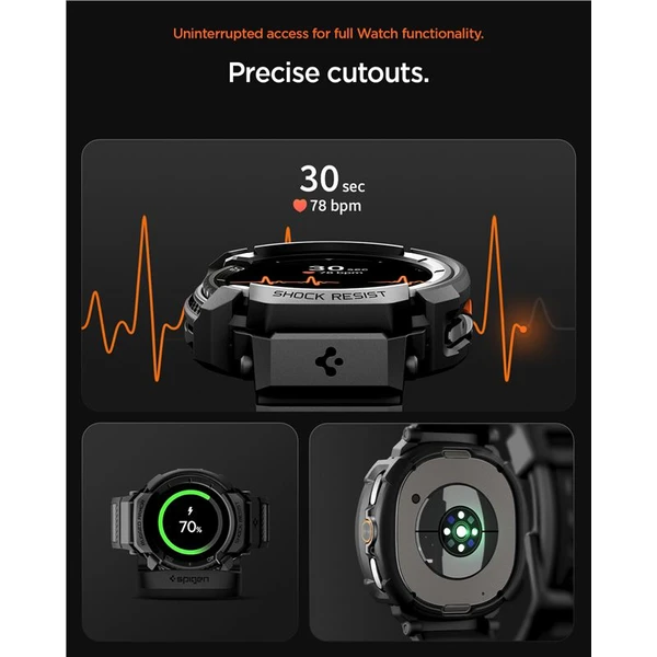 Spigen Rugged Armor Pro kryt s řemínkem Galaxy Watch8 Classic (46mm) matně černý - Pouzdra - Obrázek 5bb6290a834c473895666890dd99ee37